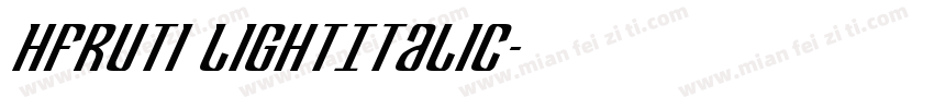 HFruti LightItalic字体转换